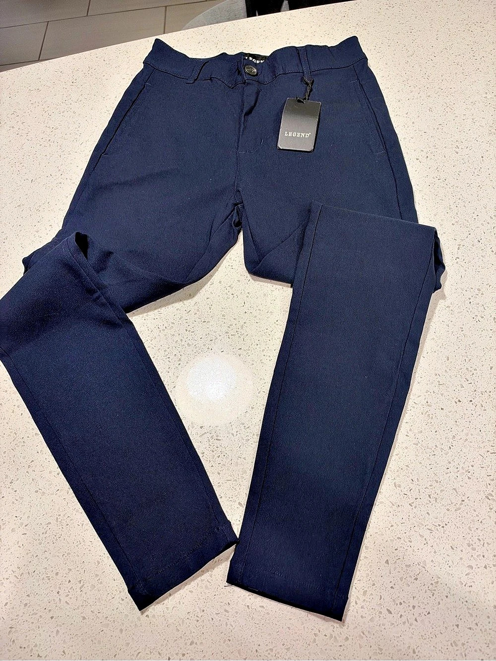 Legend London Navy Blue Stretch Chino Pants Skinny Slim Fit Size 30 NWT